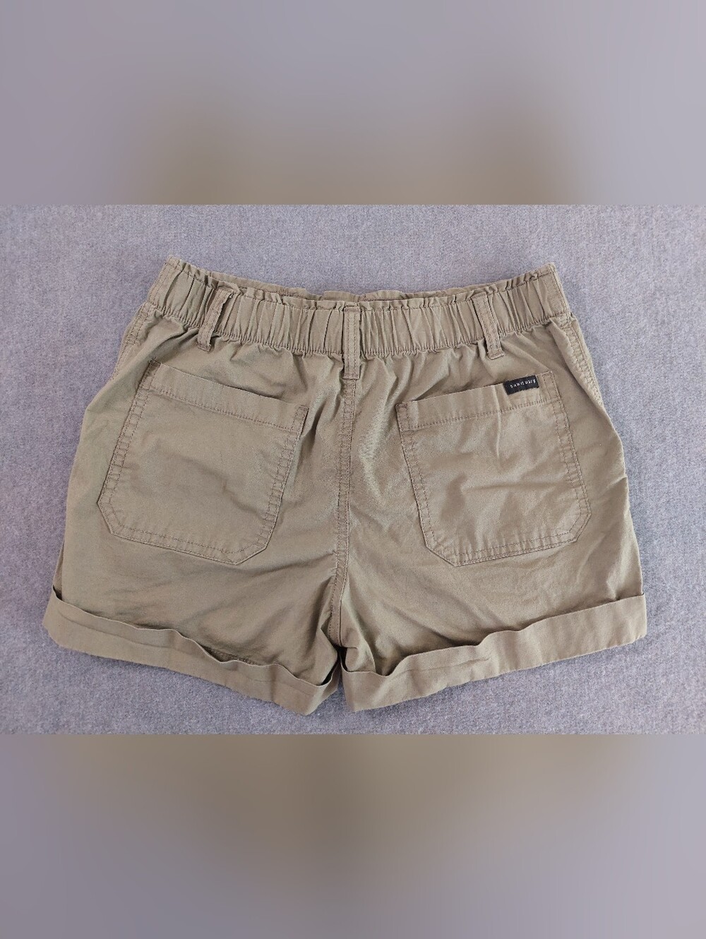 Sanctuary Getaway Utility Shorts Olive Khaki Green Cuffed Size S Elastic Waist - Picture 10 of 10